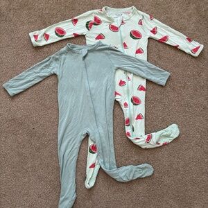 Kyte Baby - Watermelon & Sage Bamboo Pajama (Set of 2)